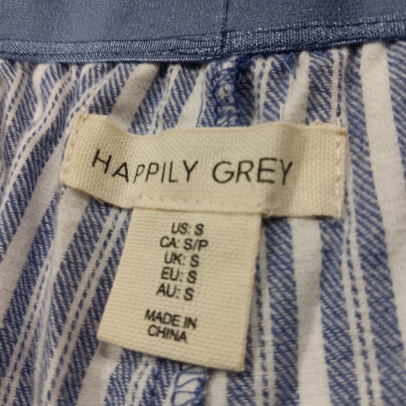 Happily Grey Women's (Size S) Gray-Blue Stripe Pajama Pants (NWT) - Picture 5 of 14